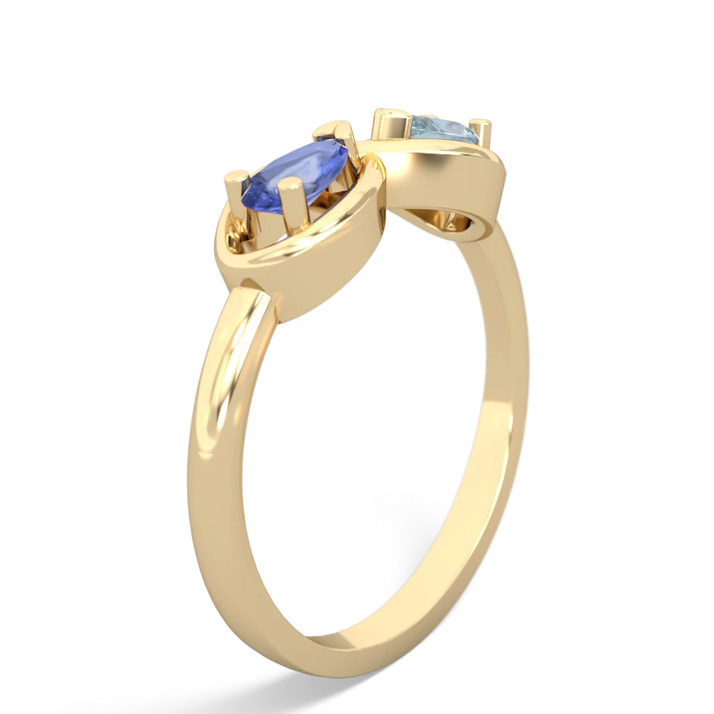 Tanzanite Infinity 14K Yellow Gold ring R5050