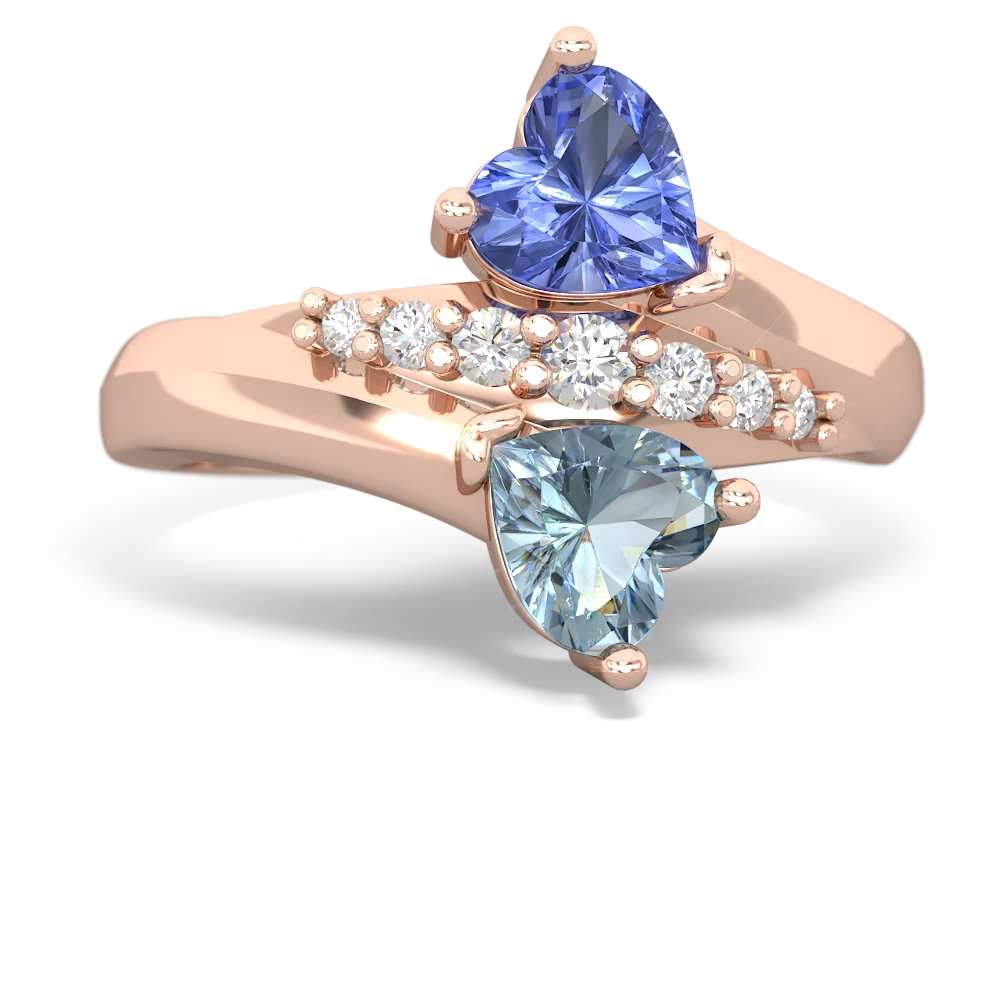 Tanzanite Heart To Heart 14K Rose Gold ring R2064