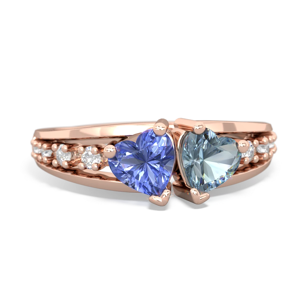 Tanzanite Heart To Heart 14K Rose Gold ring R3342