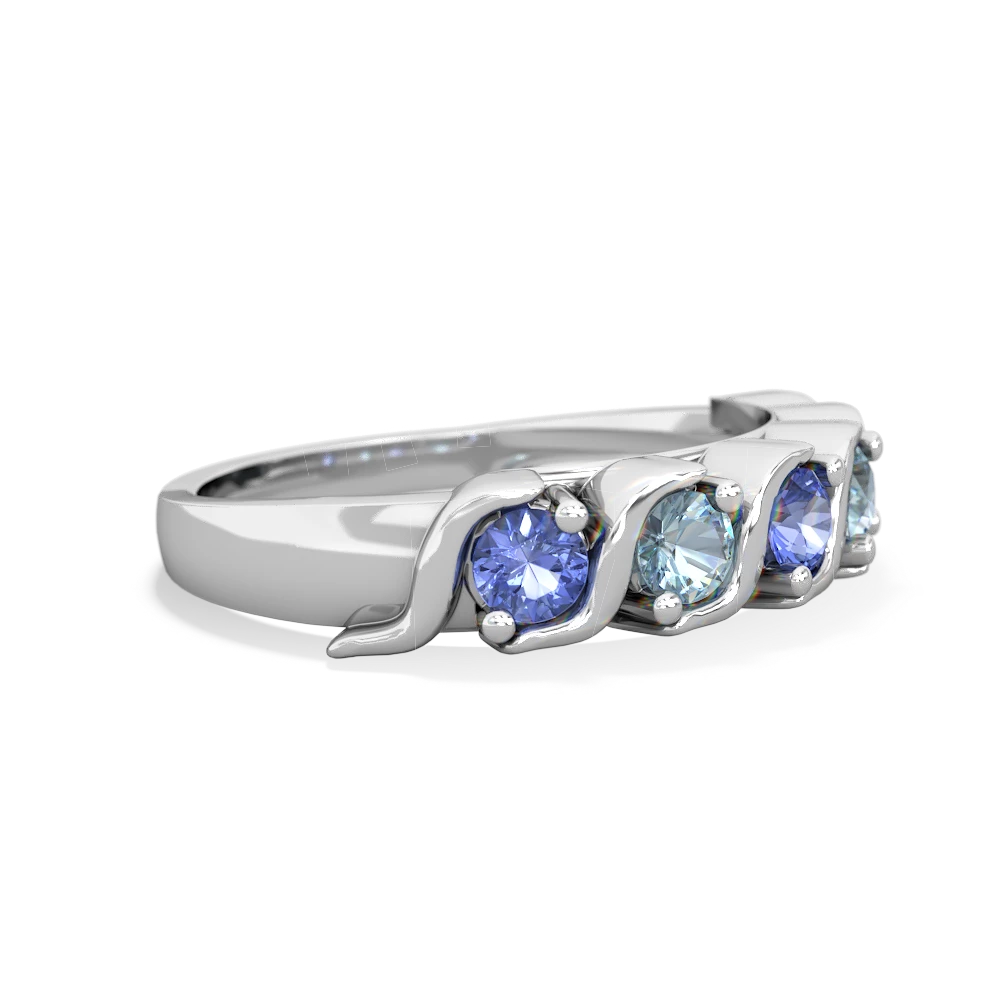 Tanzanite Anniversary Band 14K White Gold ring R2089