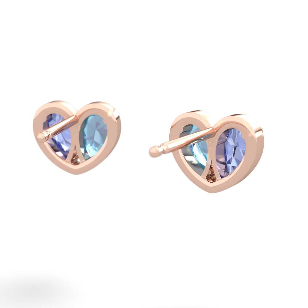 Tanzanite 'Our Heart' 14K Rose Gold earrings E5072