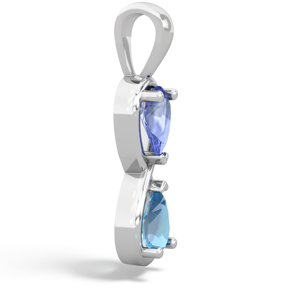 Tanzanite Infinity 14K White Gold pendant P5050