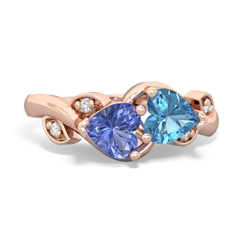 Tanzanite Floral Elegance 14K Rose Gold ring R5790