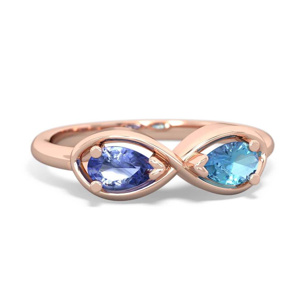 Tanzanite Infinity 14K Rose Gold ring R5050