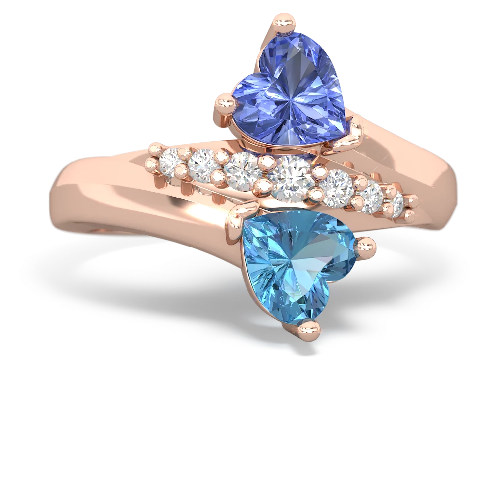 Tanzanite Heart To Heart 14K Rose Gold ring R2064