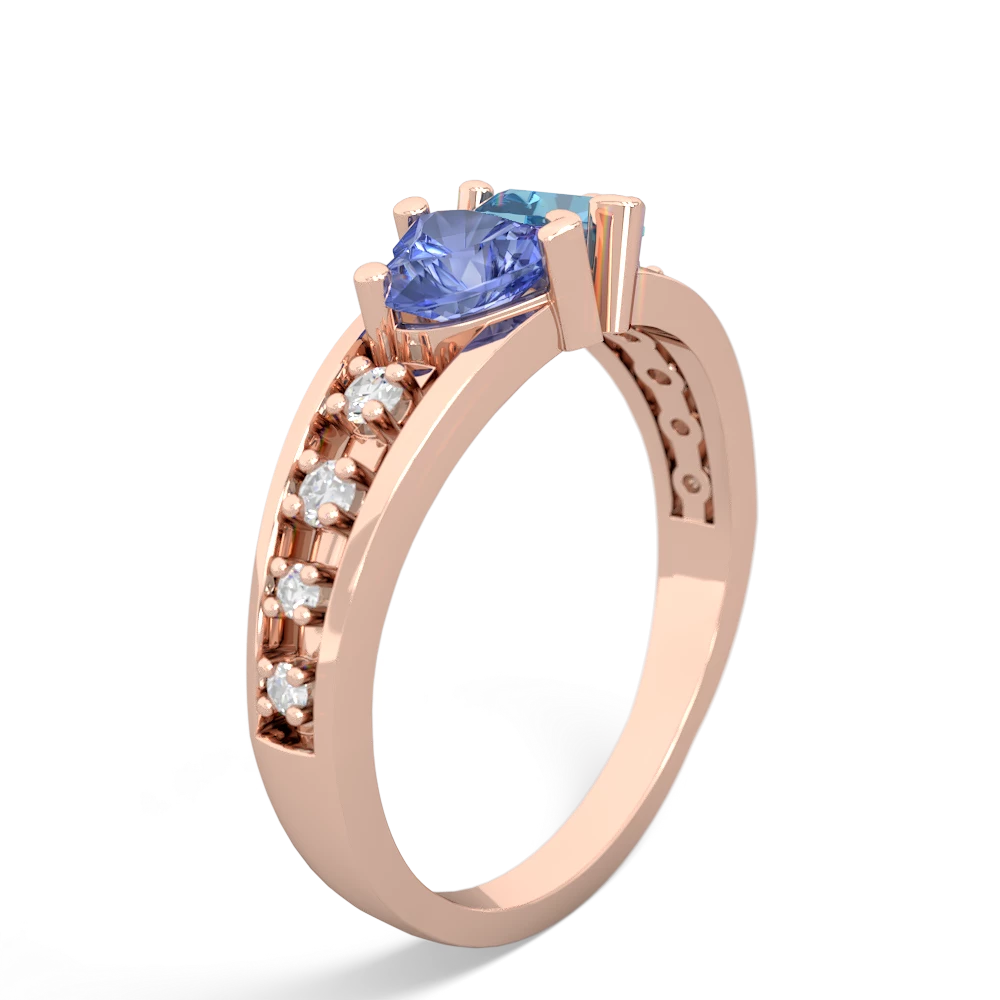 Tanzanite Heart To Heart 14K Rose Gold ring R3342