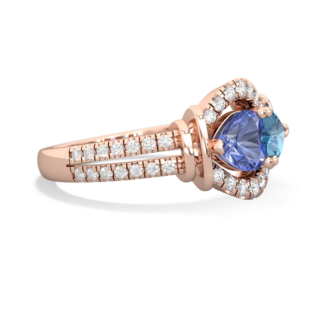 Tanzanite Art-Deco Keepsake 14K Rose Gold ring R5630