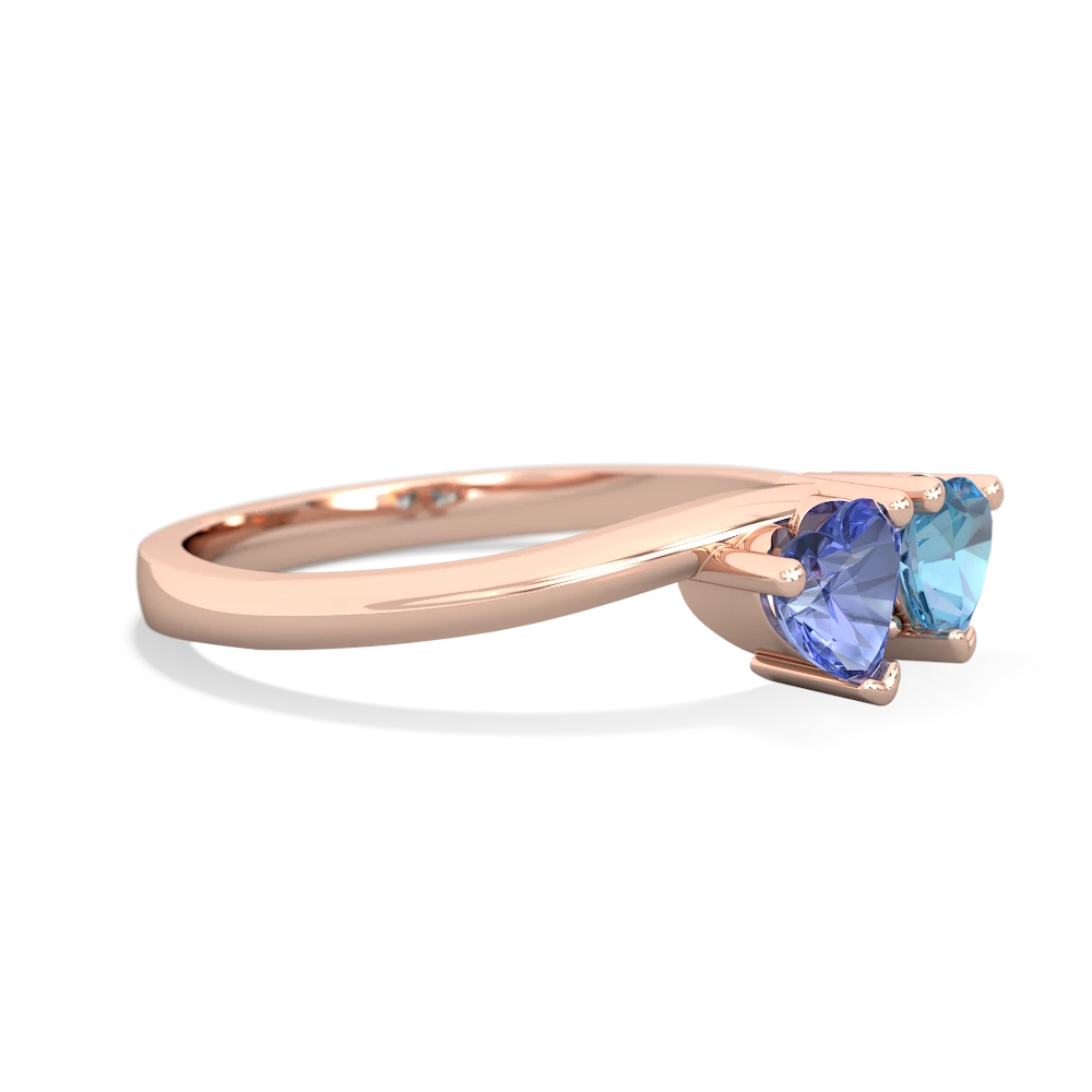 Tanzanite Sweethearts 14K Rose Gold ring R5260