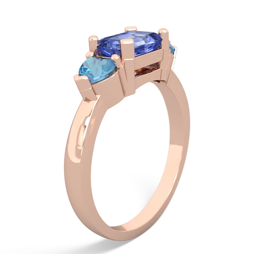 Tanzanite Three Stone 14K Rose Gold ring R5235