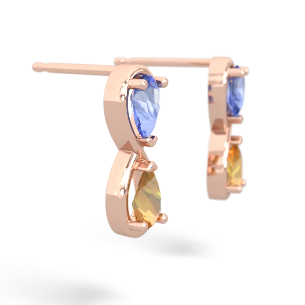 Tanzanite Infinity 14K Rose Gold earrings E5050