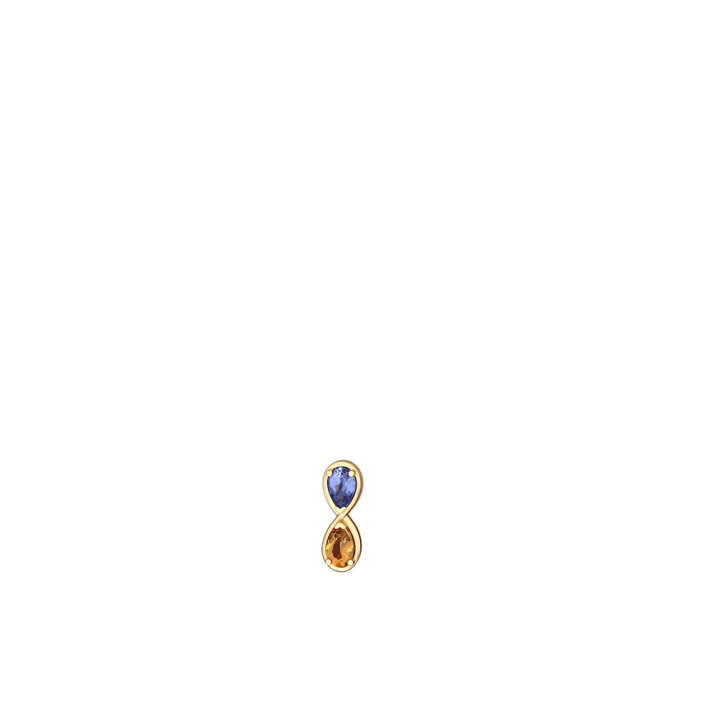 Tanzanite Infinity 14K Yellow Gold earrings E5050