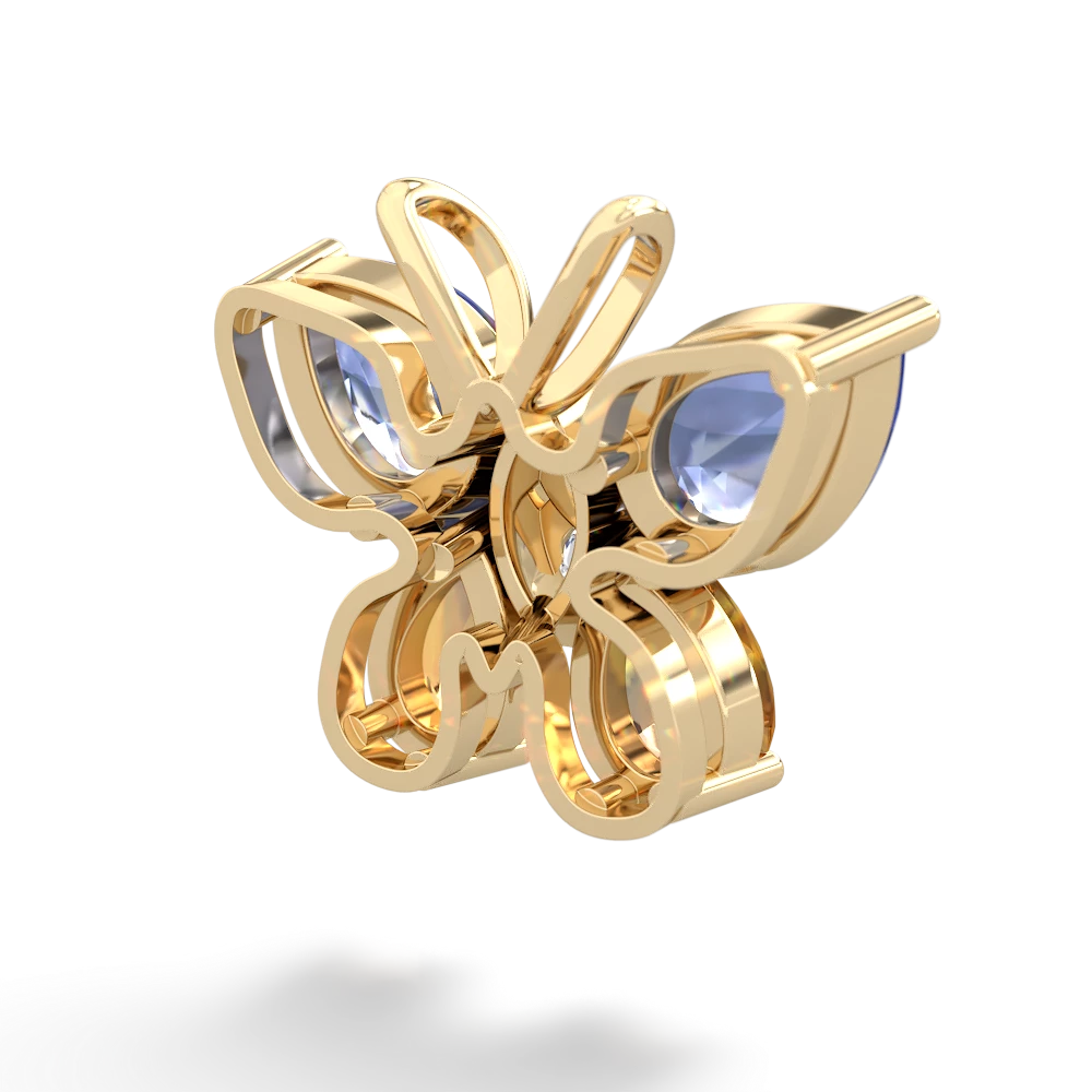 Tanzanite Butterfly 14K Yellow Gold pendant P2215