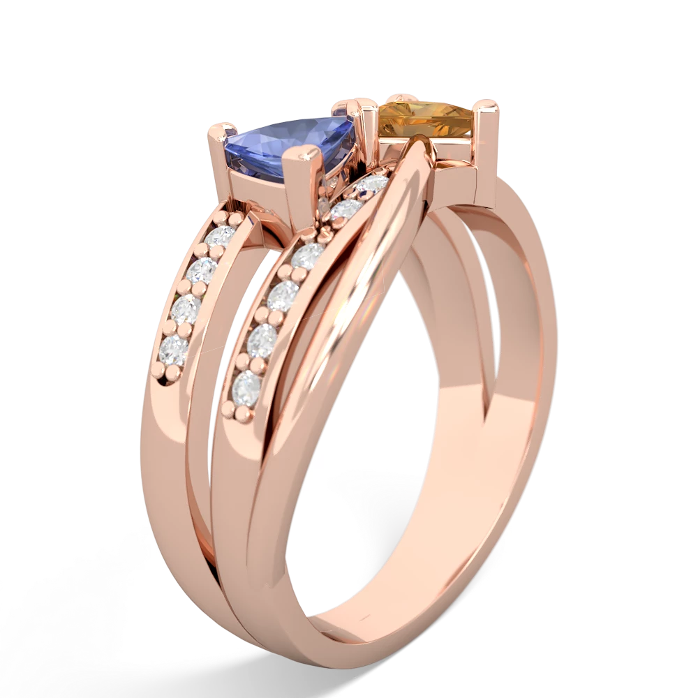 Tanzanite Bowtie 14K Rose Gold ring R2360