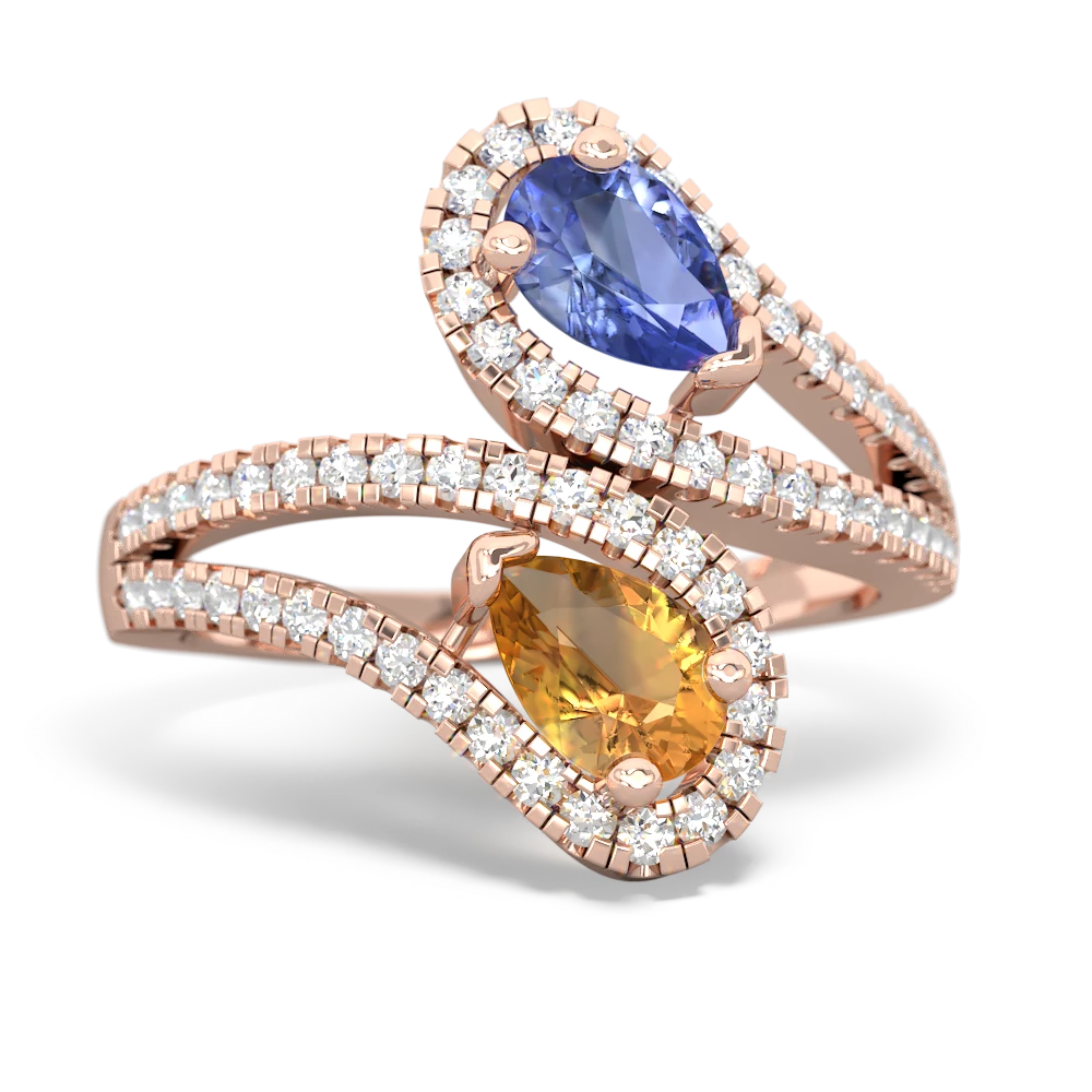 Tanzanite Diamond Dazzler 14K Rose Gold ring R3000