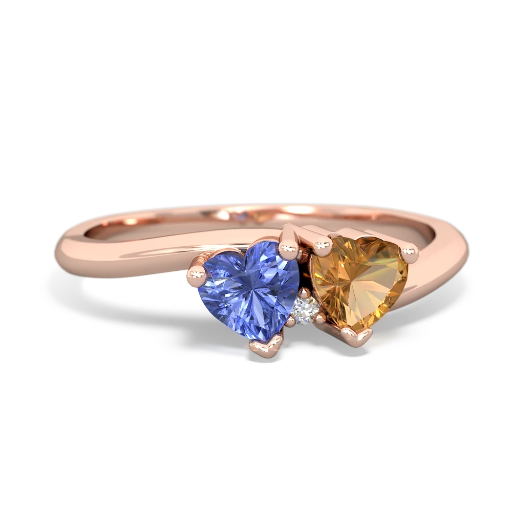 Tanzanite Sweethearts 14K Rose Gold ring R5260