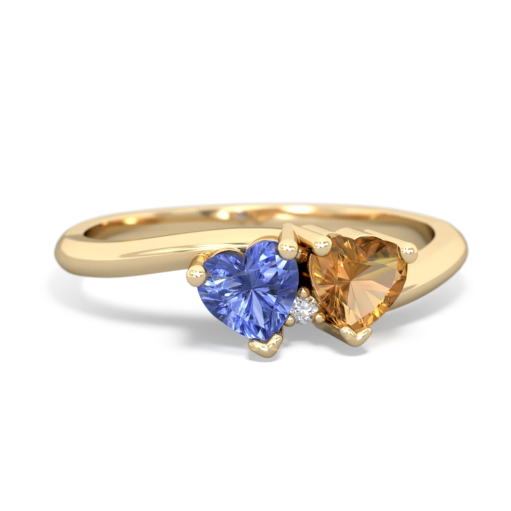 Tanzanite Sweethearts 14K Yellow Gold ring R5260