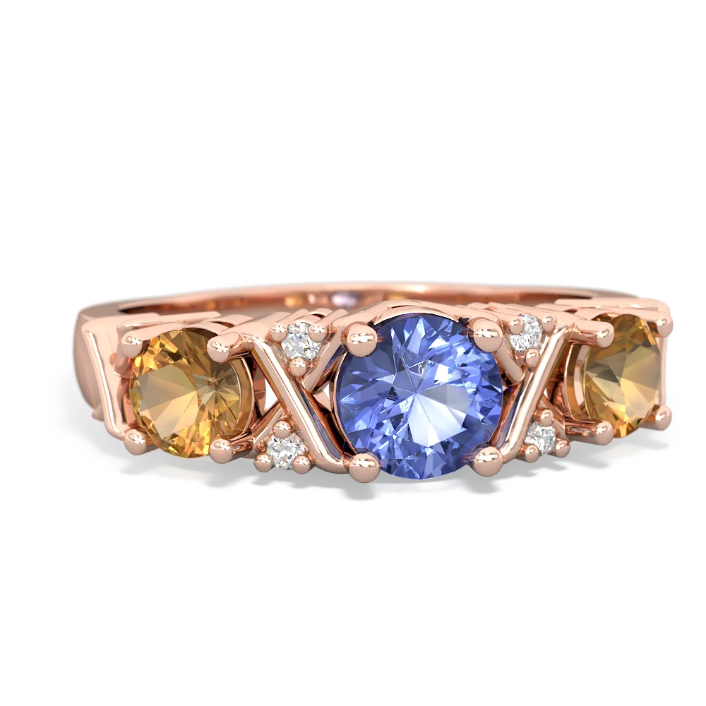 Tanzanite Hugs And Kisses 14K Rose Gold ring R5016