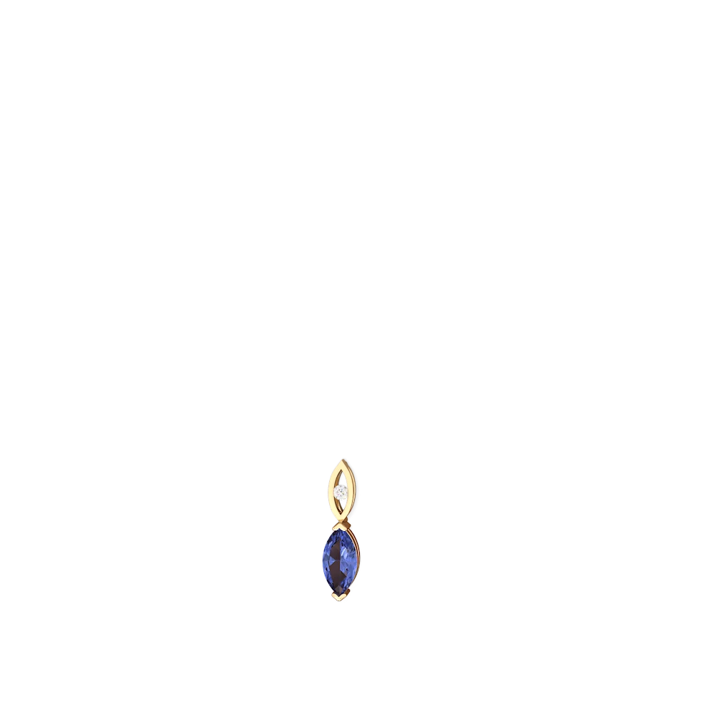 Tanzanite Marquise Drop 14K Yellow Gold earrings E5333