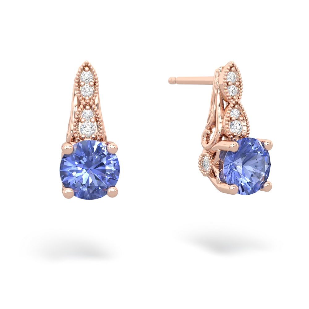 Tanzanite Antique Elegance 14K Rose Gold earrings E3100