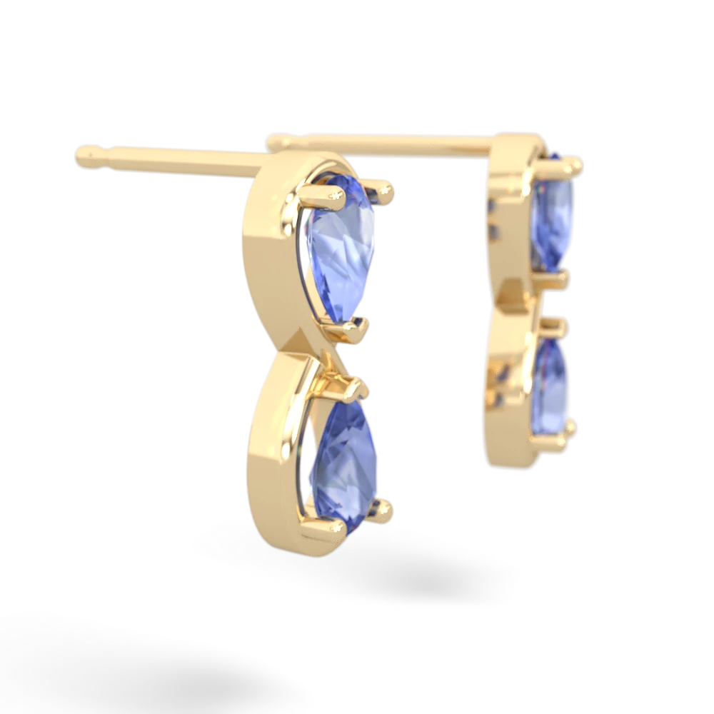 Tanzanite Infinity 14K Yellow Gold earrings E5050