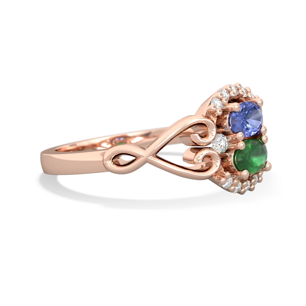 Tanzanite Love Nest 14K Rose Gold ring R5860