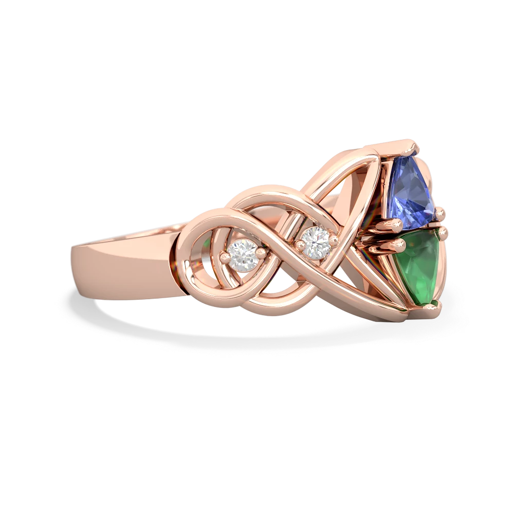 Tanzanite Keepsake Celtic Knot 14K Rose Gold ring R5300