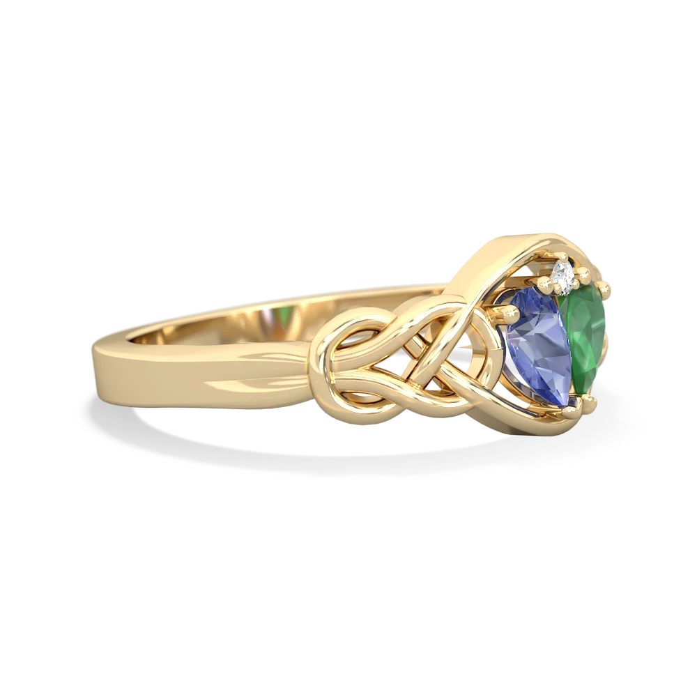 Tanzanite Celtic Love Knot 14K Yellow Gold ring R5420