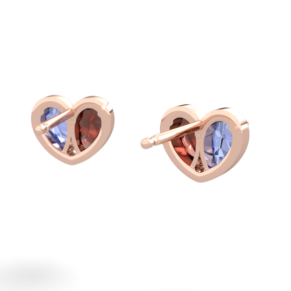 Tanzanite 'Our Heart' 14K Rose Gold earrings E5072