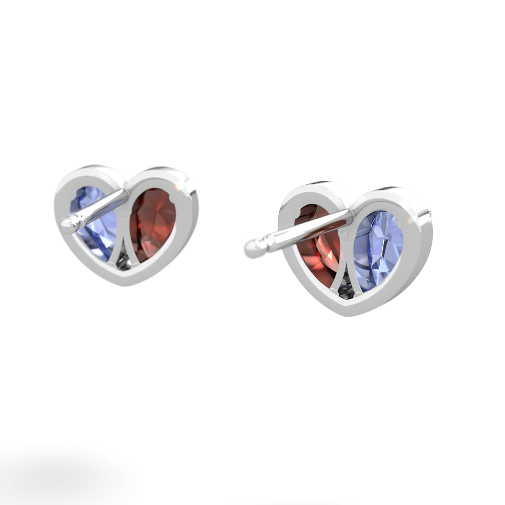 Tanzanite 'Our Heart' 14K White Gold earrings E5072