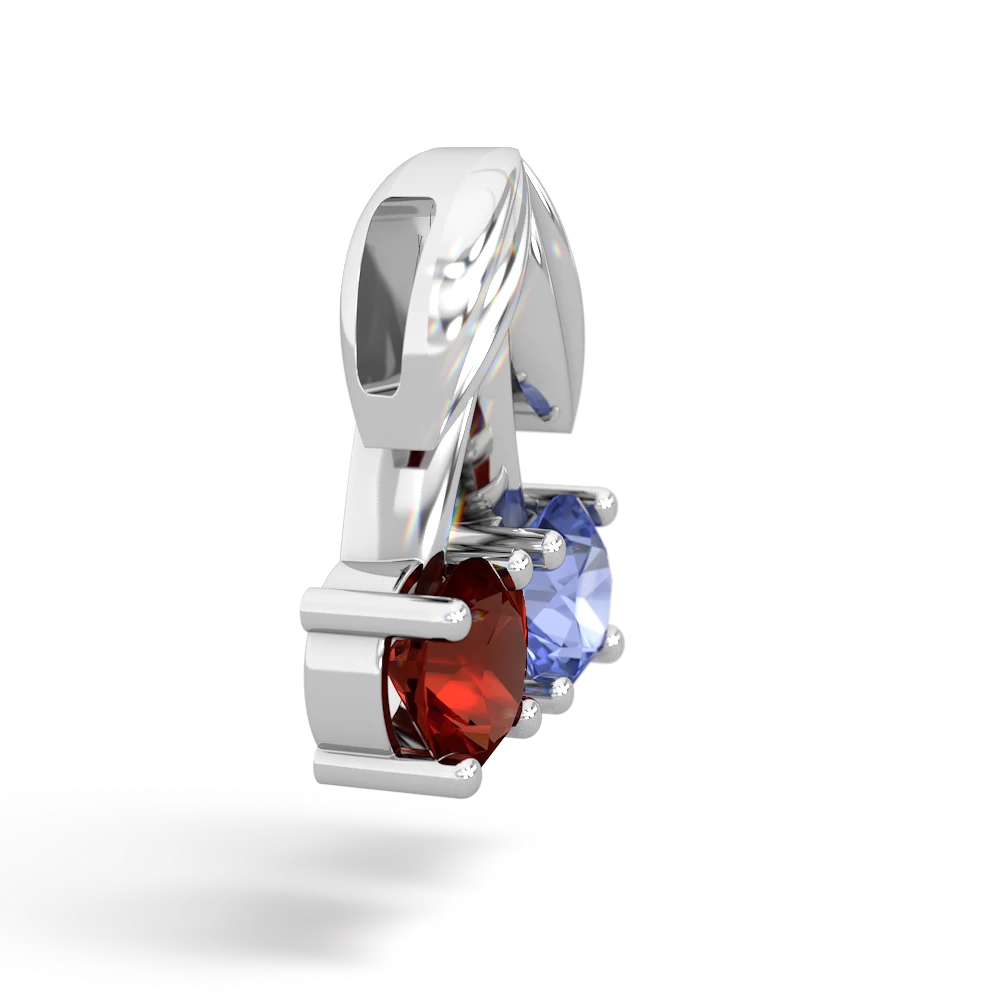 Tanzanite Sweet Cherries 14K White Gold pendant P7001