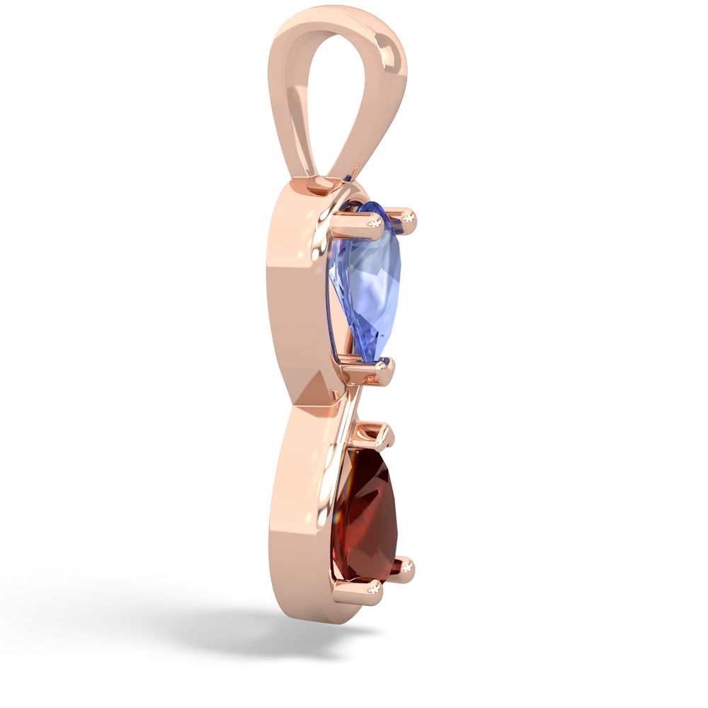 Tanzanite Infinity 14K Rose Gold pendant P5050