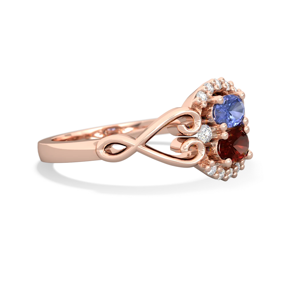 Tanzanite Love Nest 14K Rose Gold ring R5860