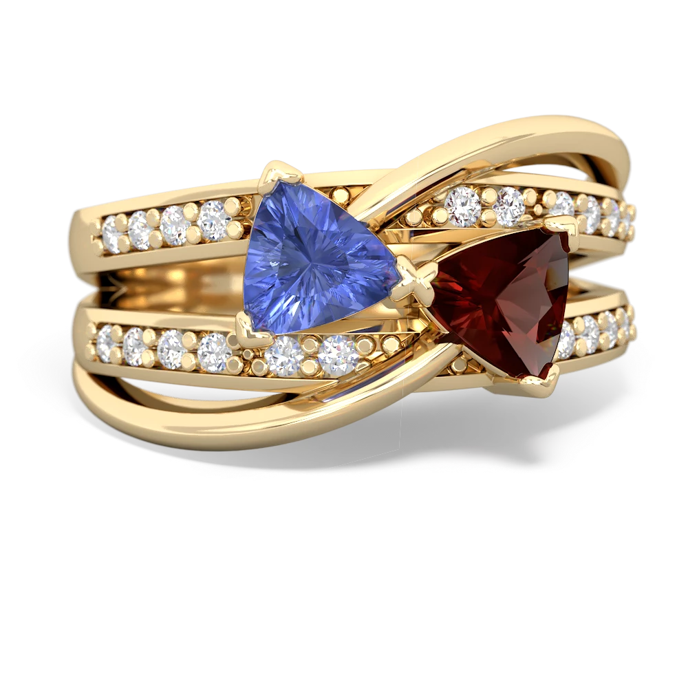 Tanzanite Bowtie 14K Yellow Gold ring R2360