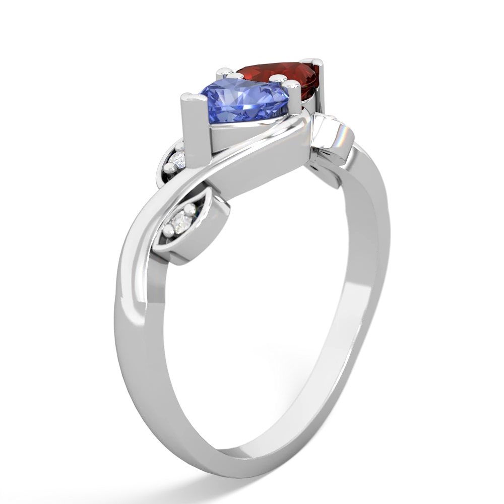 Tanzanite Floral Elegance 14K White Gold ring R5790