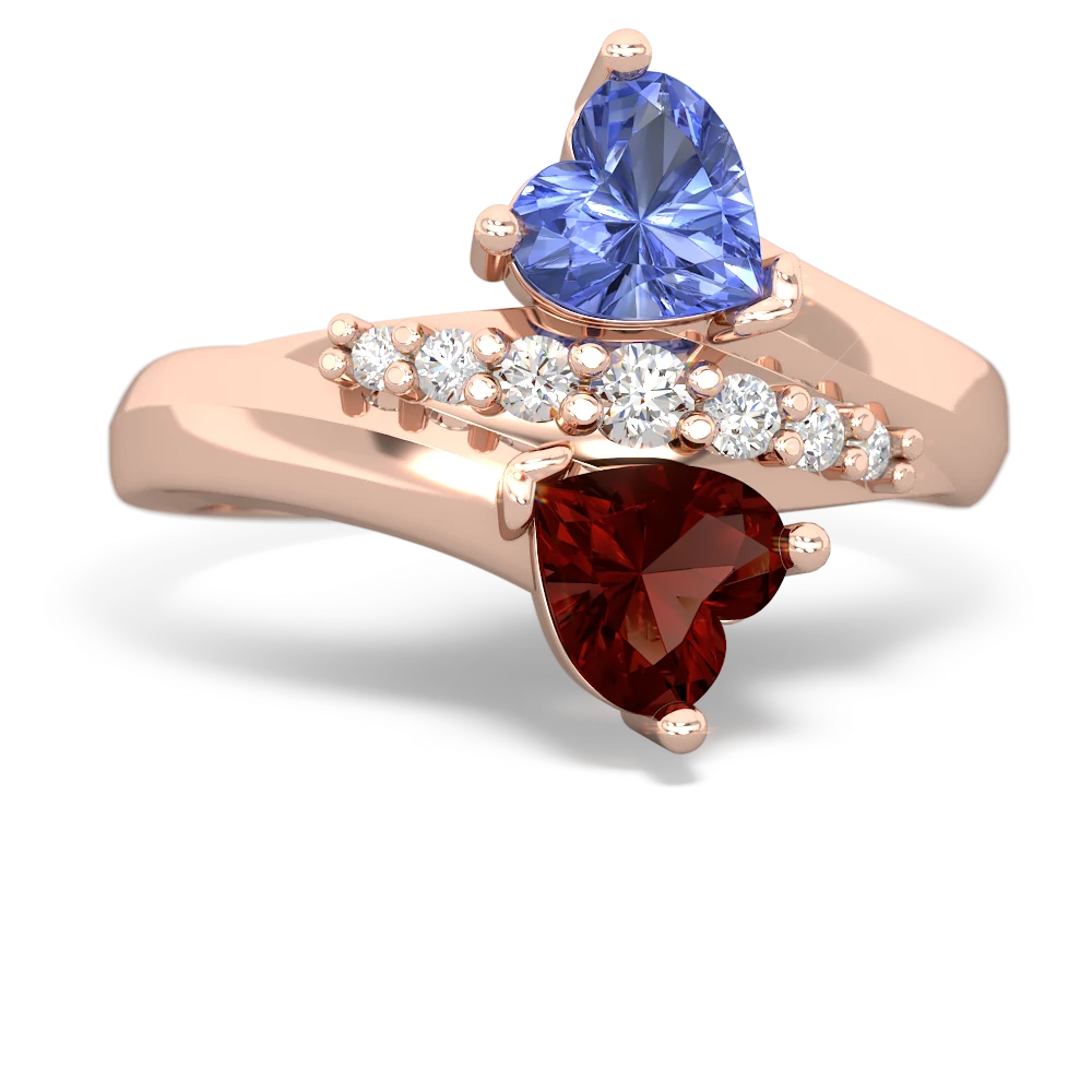 Tanzanite Heart To Heart 14K Rose Gold ring R2064