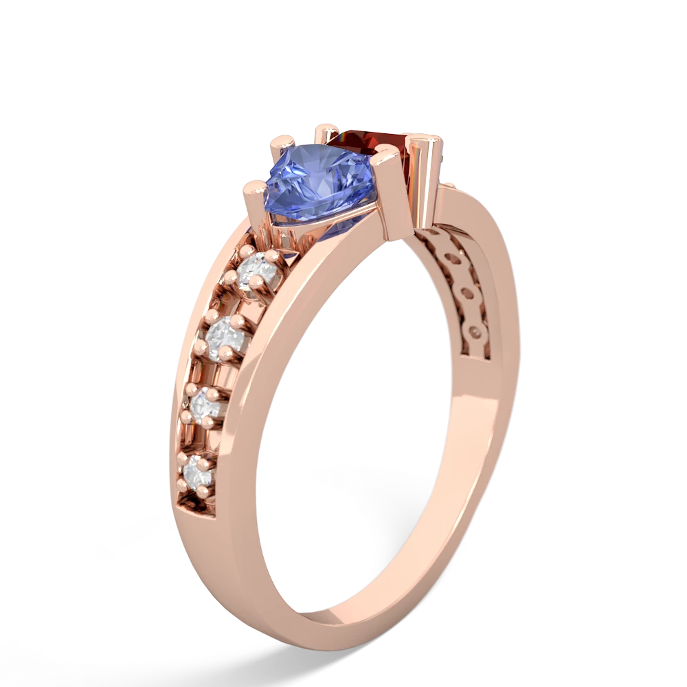 Tanzanite Heart To Heart 14K Rose Gold ring R3342