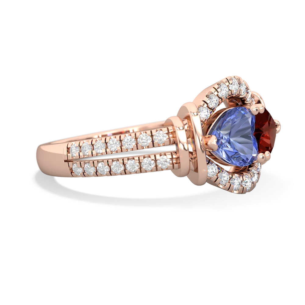 Tanzanite Art-Deco Keepsake 14K Rose Gold ring R5630