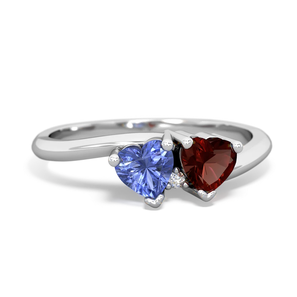 Tanzanite Sweethearts 14K White Gold ring R5260