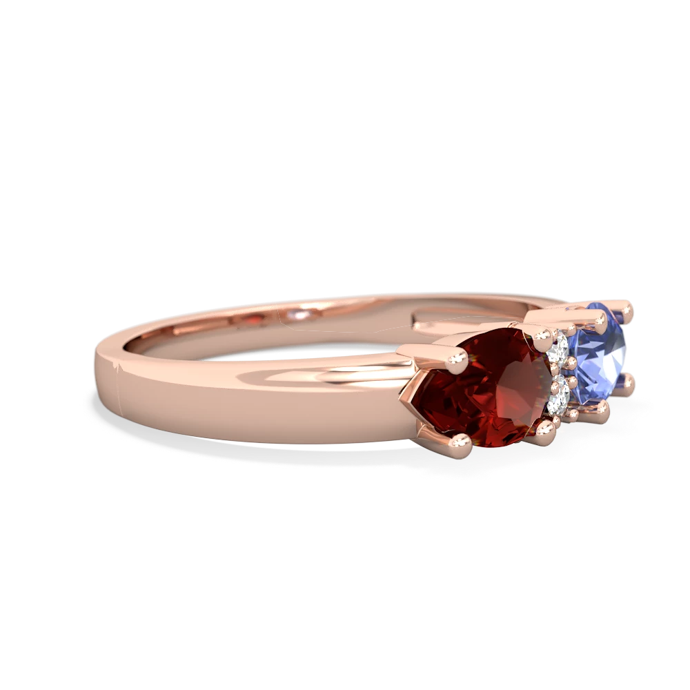 Tanzanite Pear Bowtie 14K Rose Gold ring R0865