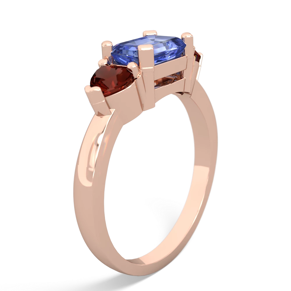 Tanzanite Three Stone 14K Rose Gold ring R5235