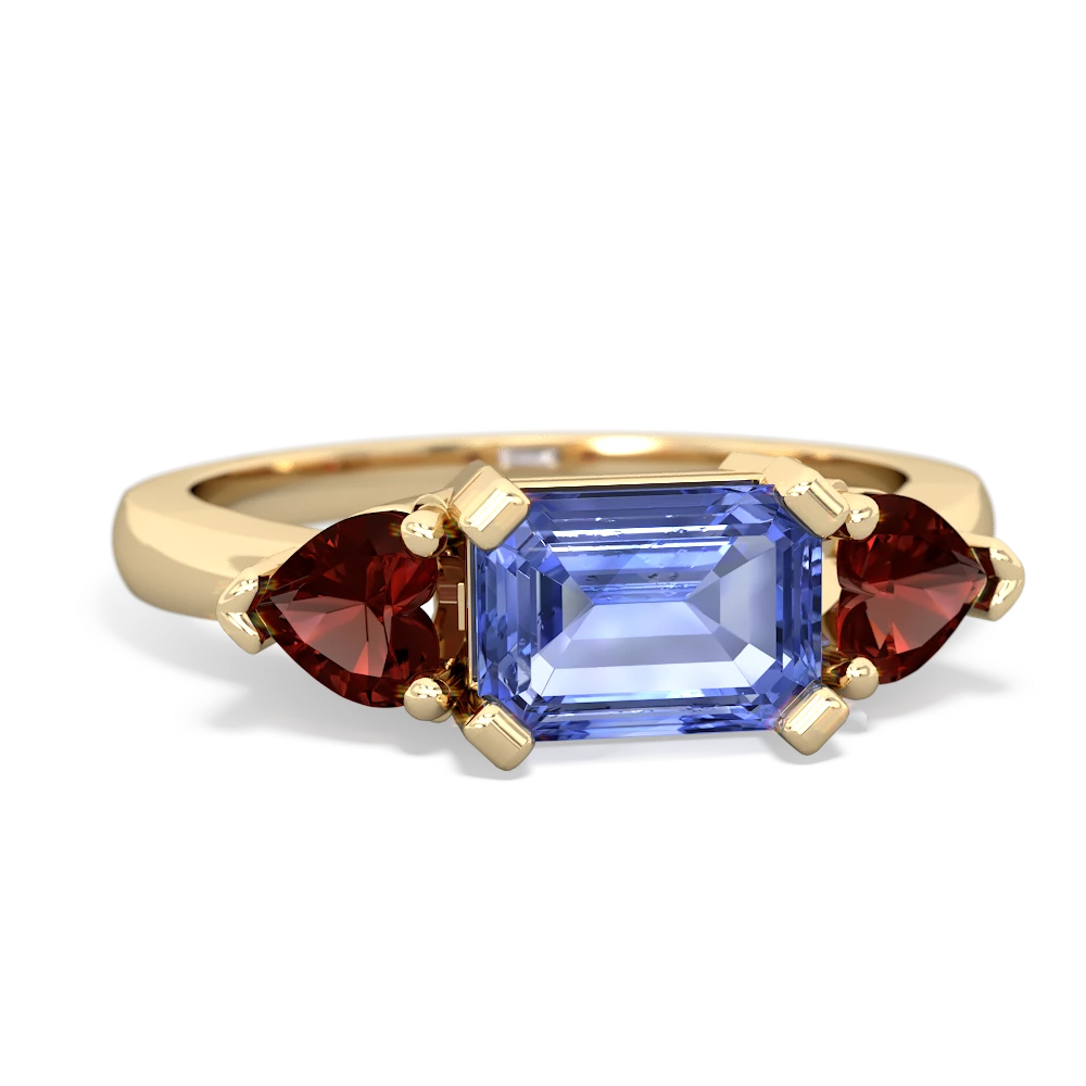 Tanzanite Three Stone 14K Yellow Gold ring R5235