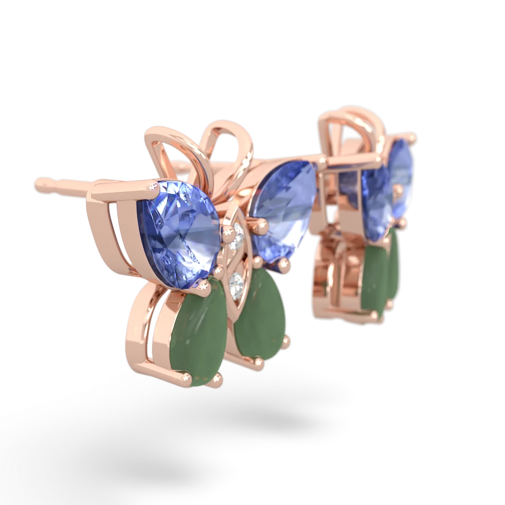 Tanzanite Butterfly 14K Rose Gold earrings E2215