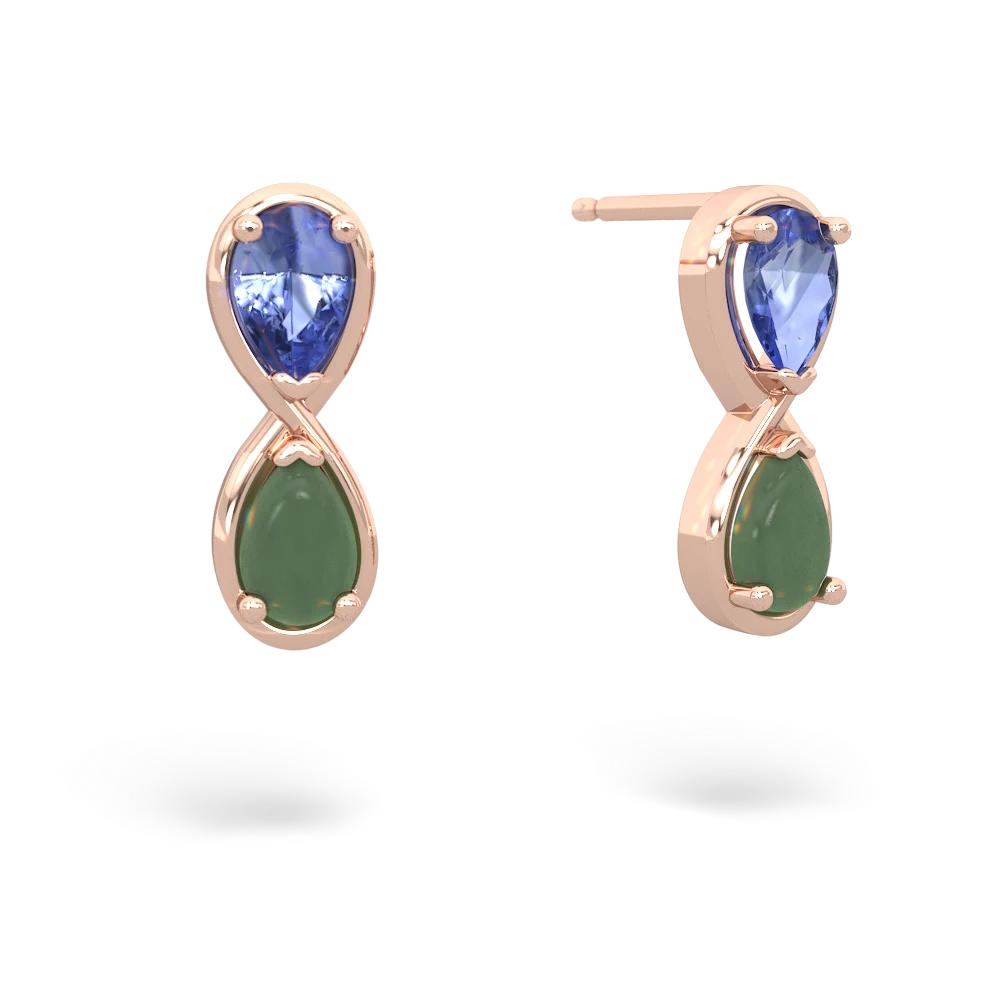 Tanzanite Infinity 14K Rose Gold earrings E5050