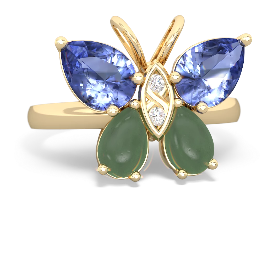 Tanzanite Butterfly 14K Yellow Gold ring R2215