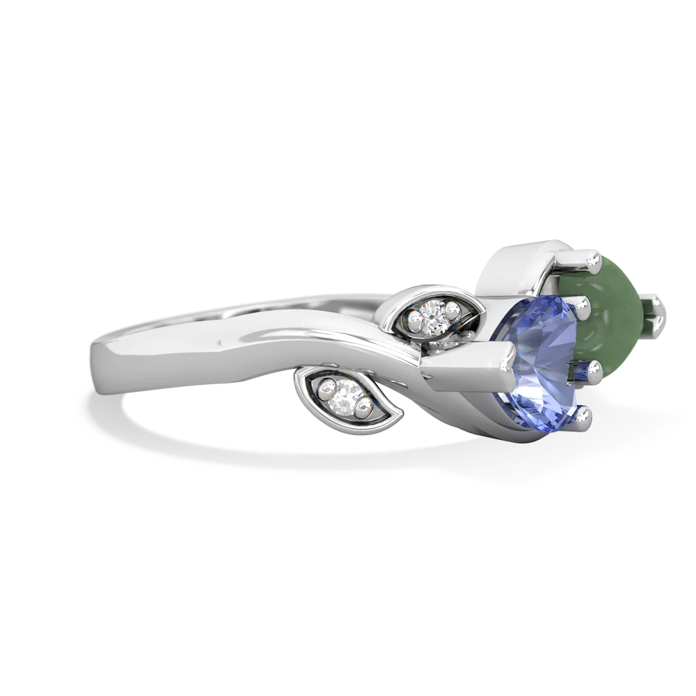 Tanzanite Floral Elegance 14K White Gold ring R5790