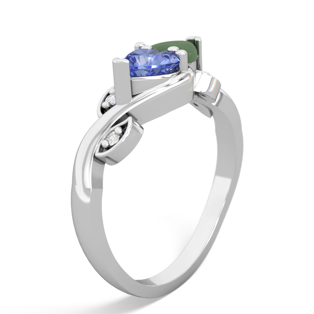 Tanzanite Floral Elegance 14K White Gold ring R5790