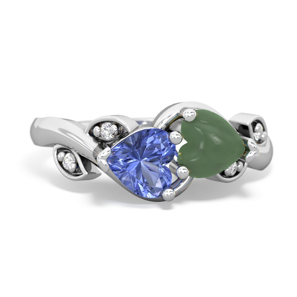 Tanzanite Floral Elegance 14K White Gold ring R5790