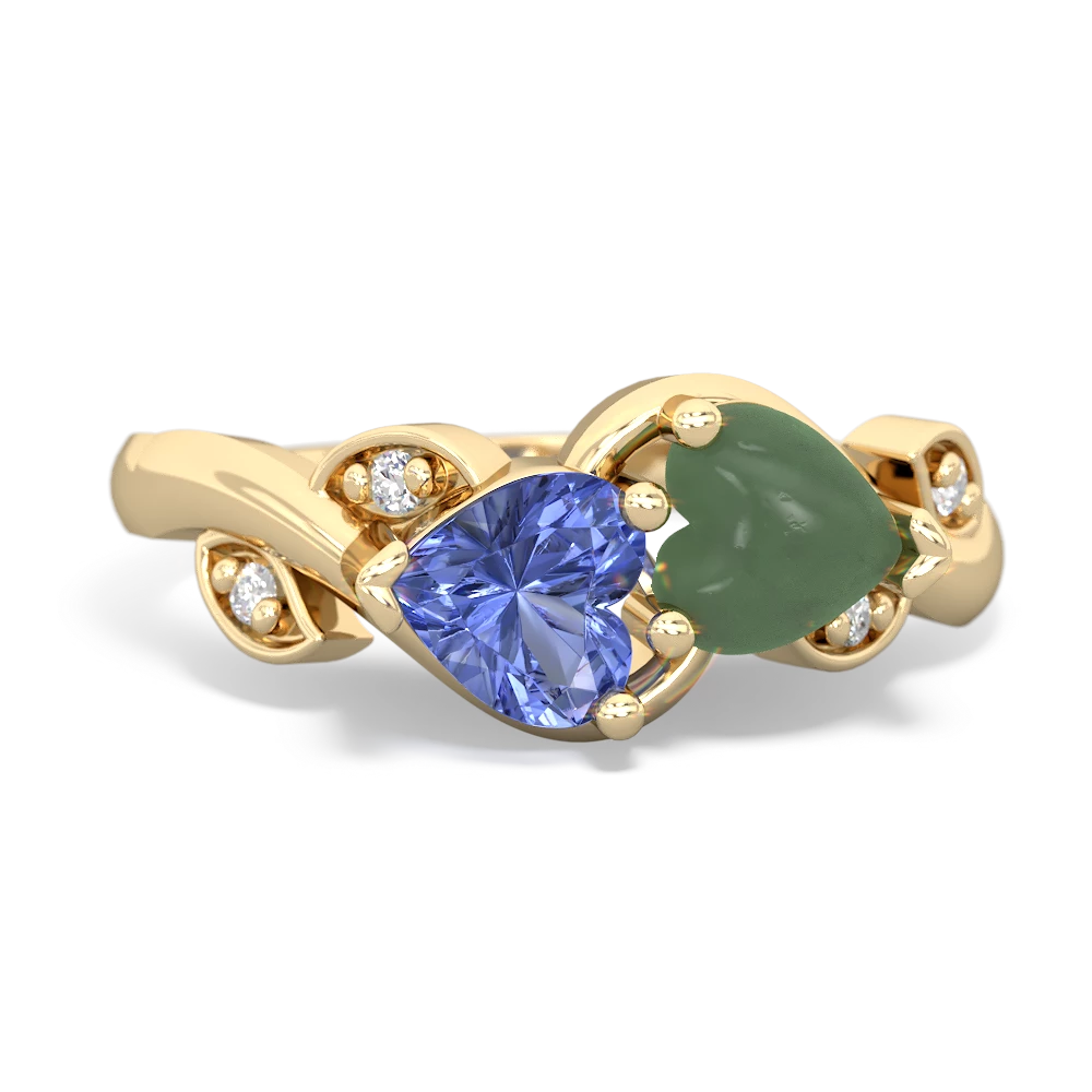 Tanzanite Floral Elegance 14K Yellow Gold ring R5790