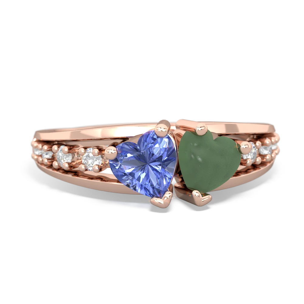 Tanzanite Heart To Heart 14K Rose Gold ring R3342