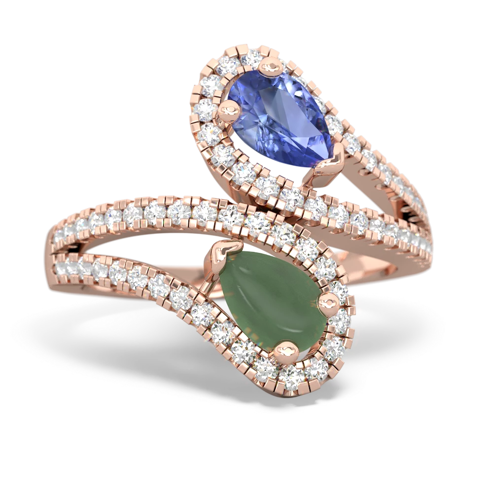 Tanzanite Diamond Dazzler 14K Rose Gold ring R3000